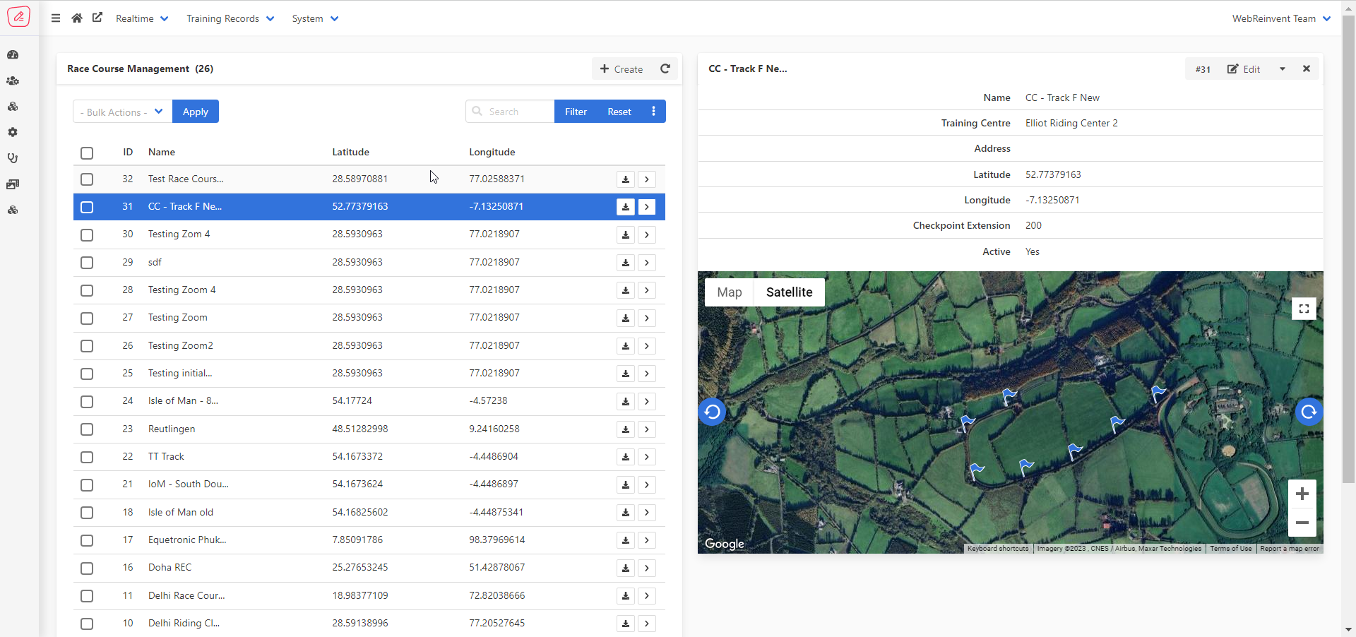 Race Course Management